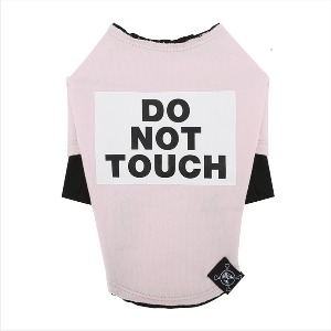 [퍼피엔젤]TS505  DO NOT TOUCH™ 러프컷 레이어드 라운드 티셔츠(#503 핑크)