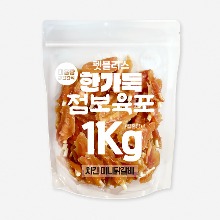[7월31일까지행사특가]펫블리스 한가득 점보육포 실속포장(1kg/치킨미니닭갈비)